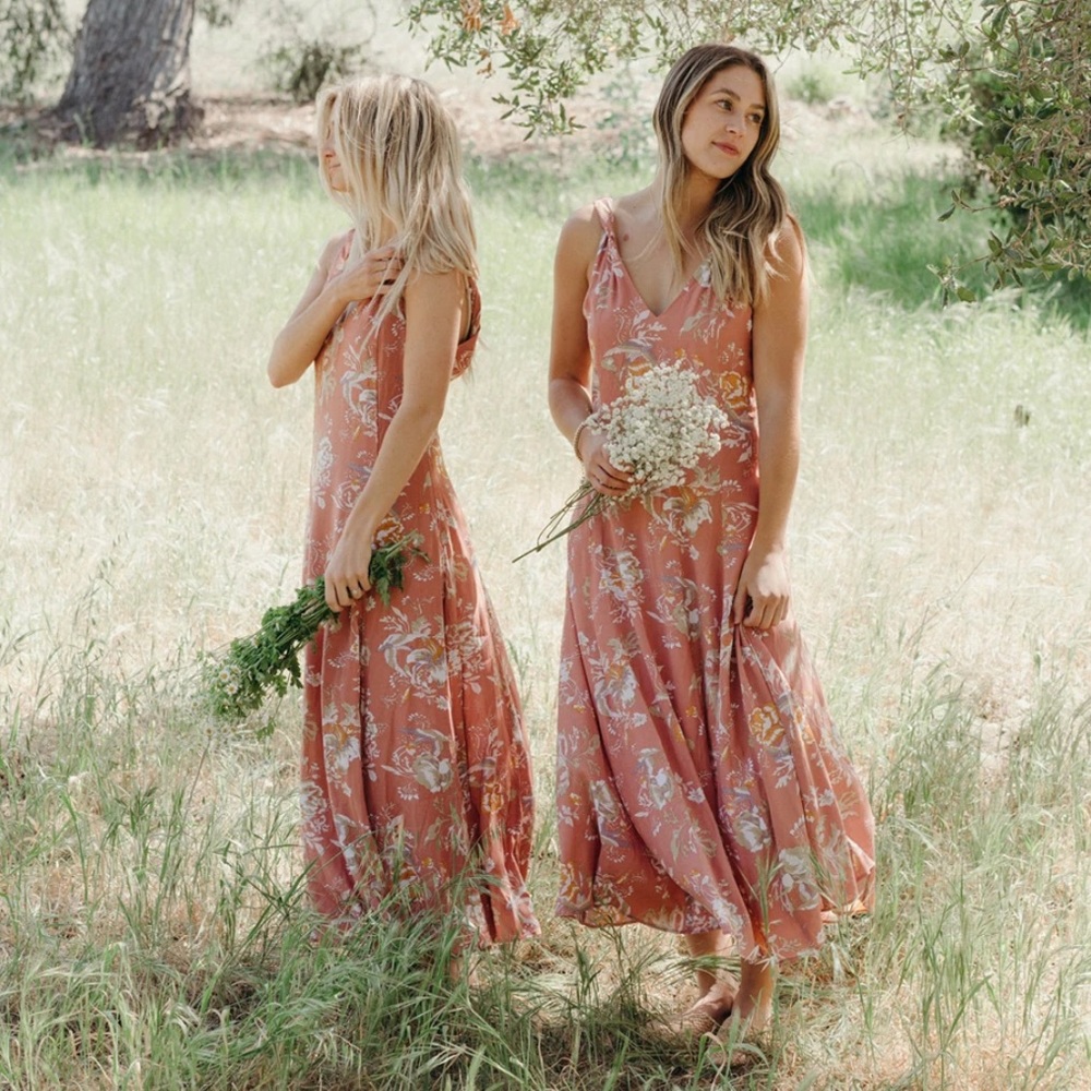 Carly Jean Grove Dress Coral Maxi